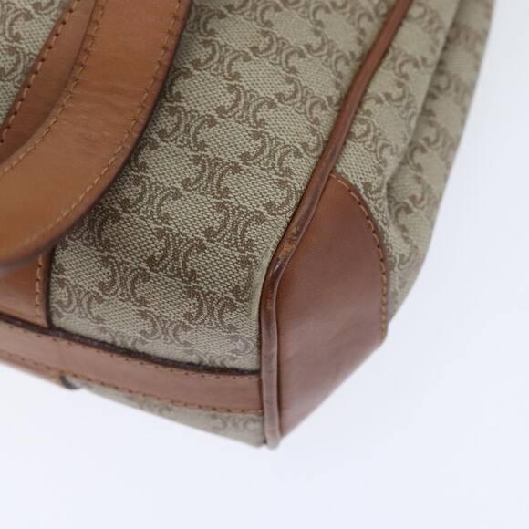 CELINE Macadam Canvas Hand Bag Beige Gold - Picture 14 of 16
